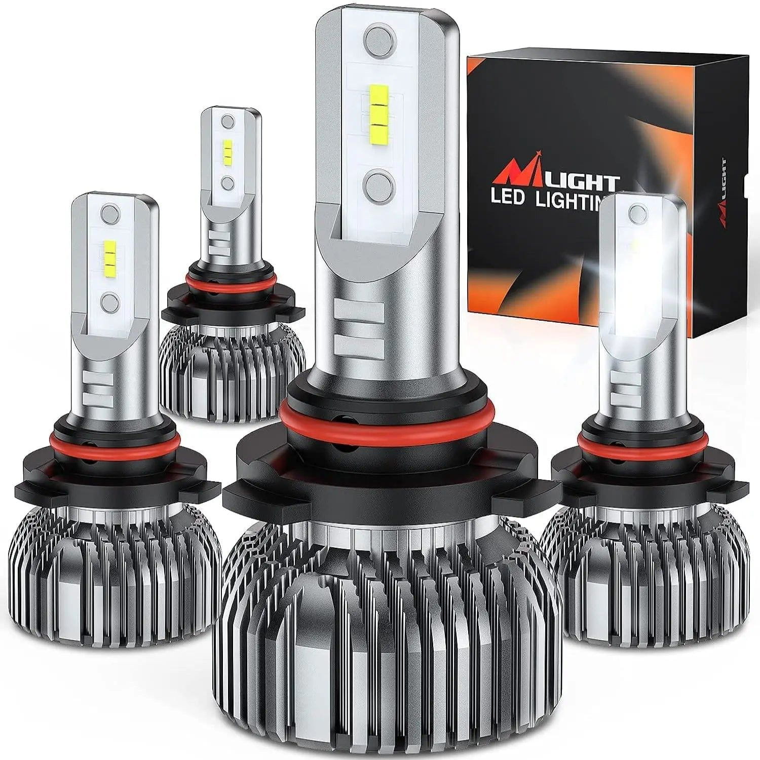 9005/HB3 9006/HB4 LED Headlight Bulbs - E20 Series 100W 20000LM 6000K White IP67 Waterproof - 4 Bulbs Pack for Car, Truck, SUV Headlight Replacement & Night Driving