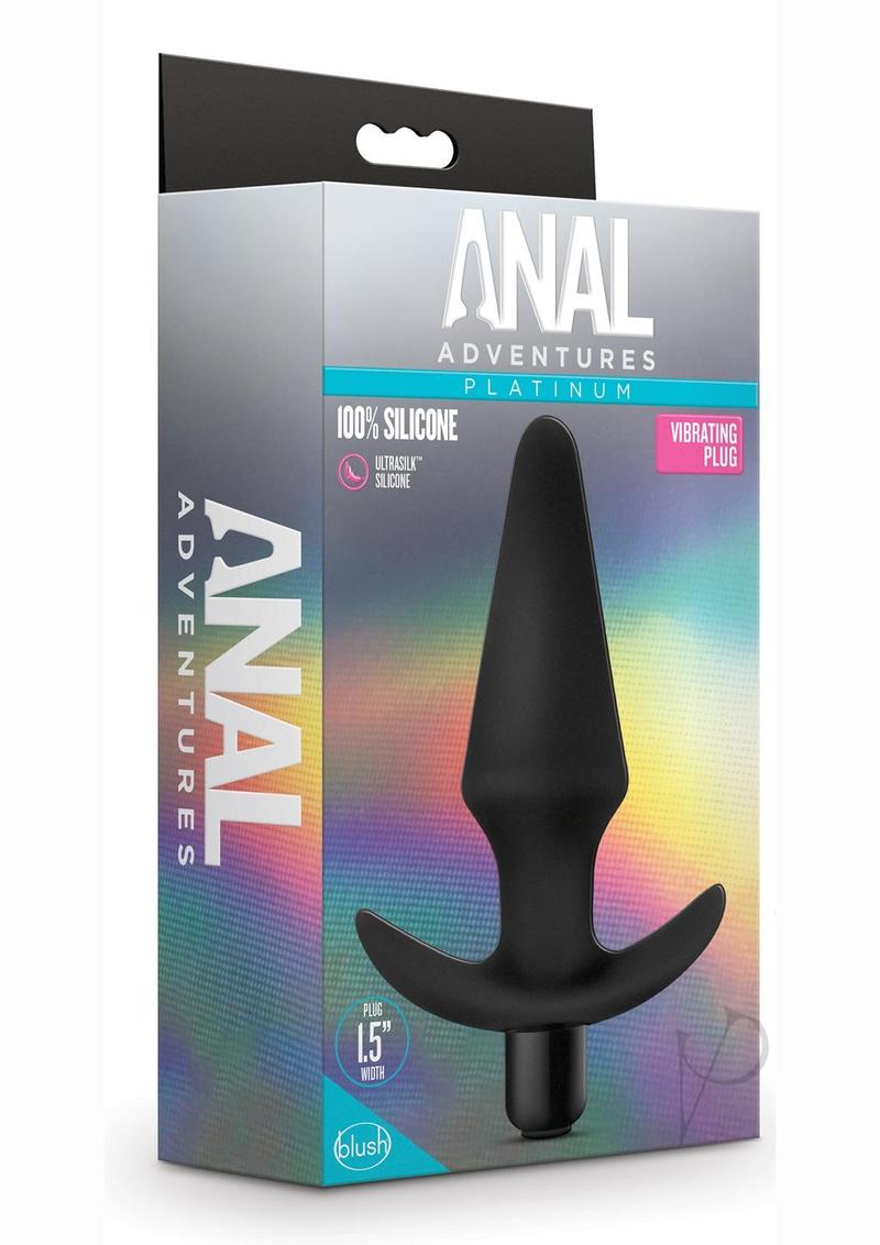 Anal Adventures Platinum Silicone Vibrating Butt Plug - Black | Remote Control Prostate Massager for Men & Women | Perfect for Couples Play & Solo Pleasure