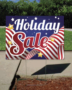 Coroplast Yard Signs for Holiday Sales & Patriotic Events - Durable Outdoor Advertising (No Stakes Included) - Perfect for Seasonal Promotions, Political Campaigns & Community Events