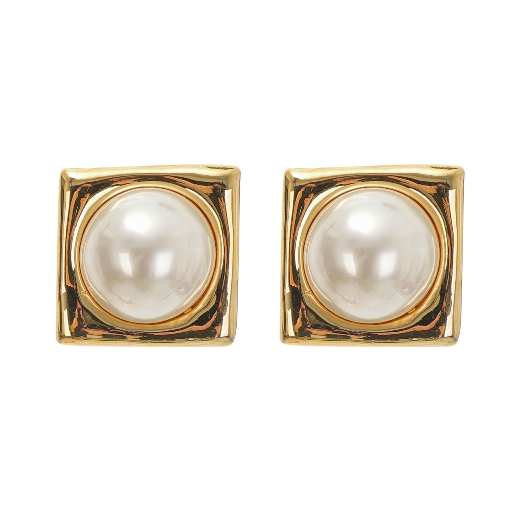 Juana Faux Pearl Square Earrings for Women - Elegant Fashion Jewelry for Parties, Weddings & Daily Wear