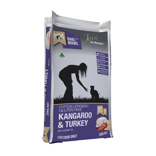 MEALS FOR MEOWS Premium Dry Cat Food - Turkey Flavor for Adult Cats, 20kg Bag | High Protein Kibble for Indoor & Outdoor Cats