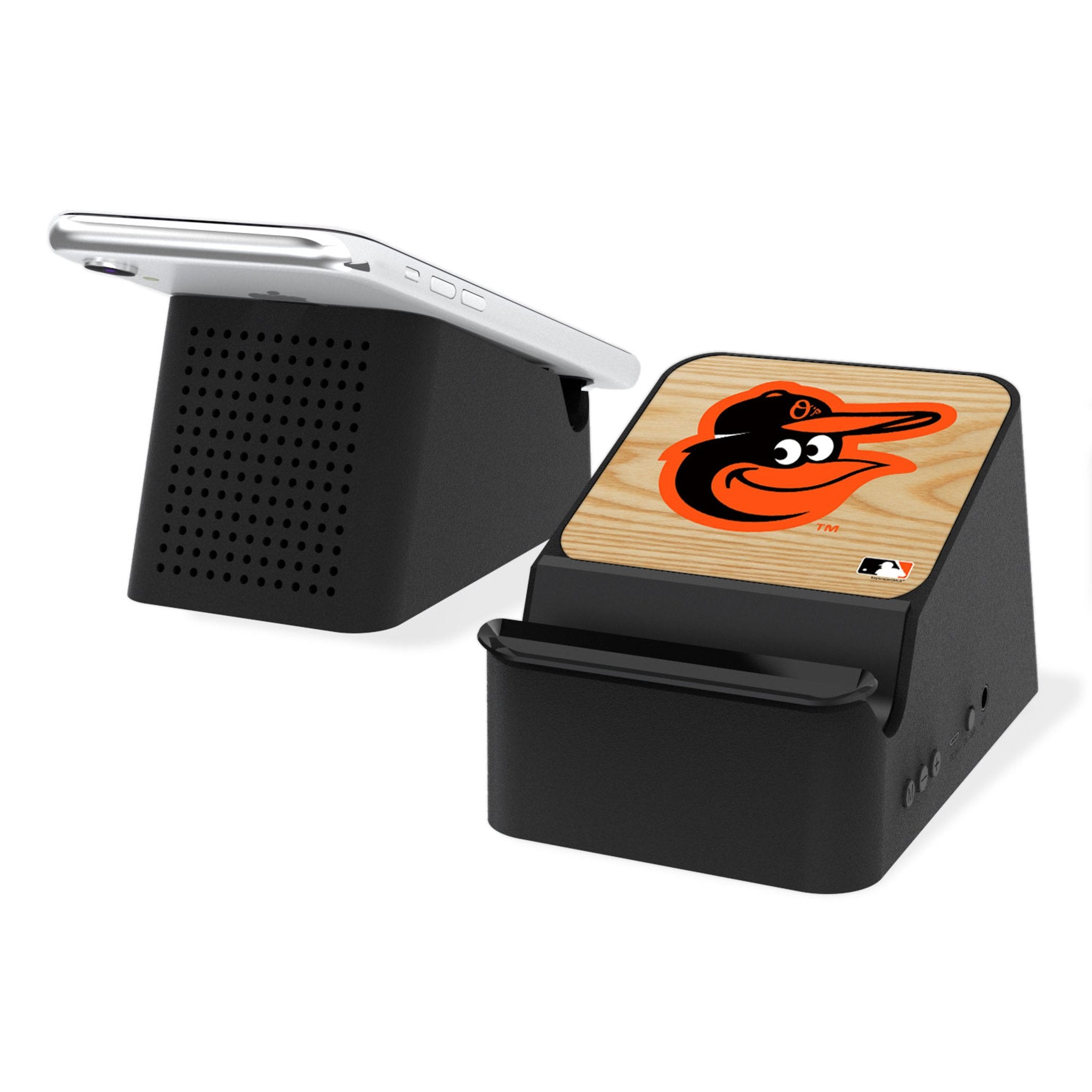 Baltimore Orioles Baseball Bat Wireless Charging Station with Bluetooth Speaker - Perfect for Baseball Fans, Home Decor & Gift Giving