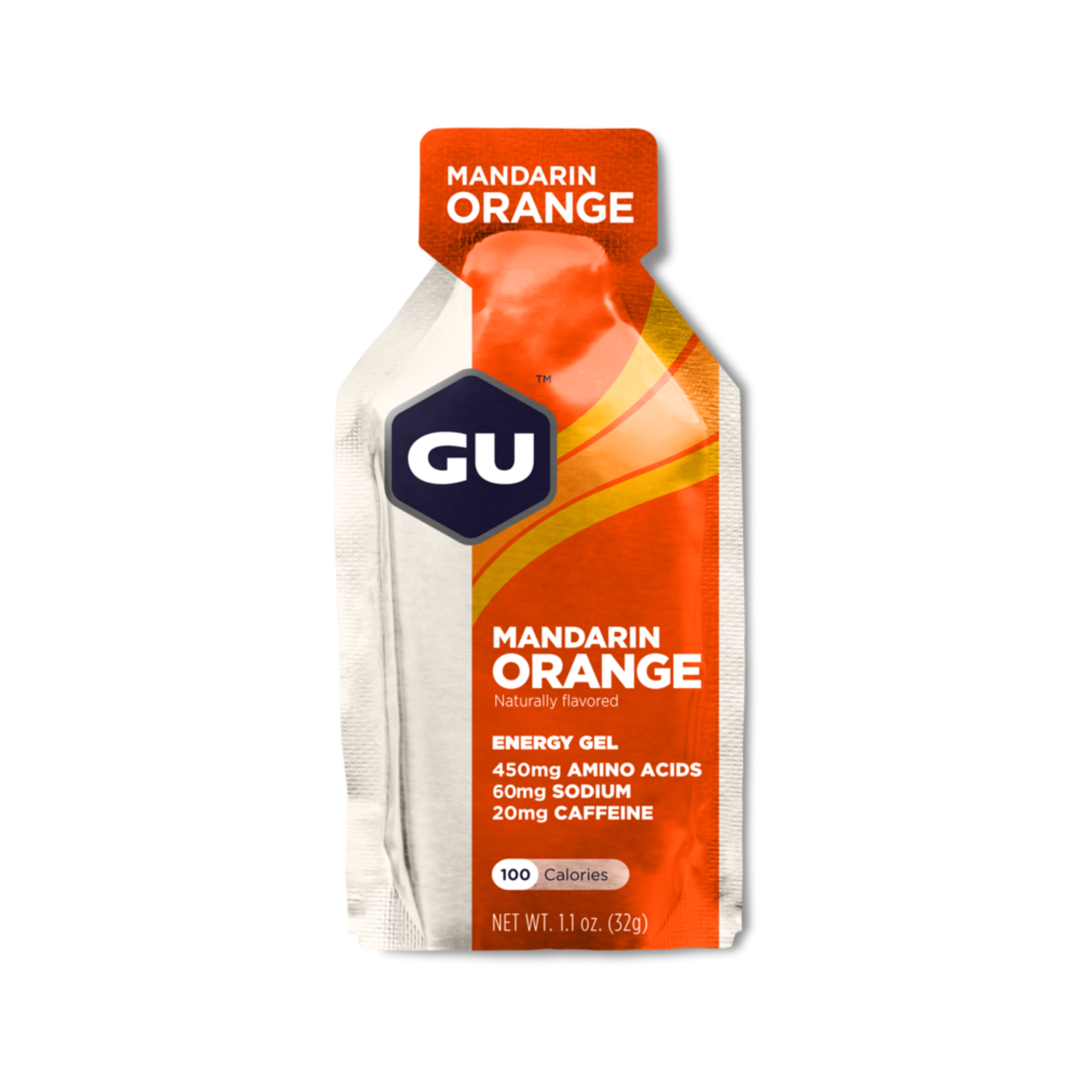 GU Energy Original Sports Nutrition Energy Gel - Mandarin Orange Flavor | Fast-Acting Carbohydrate Fuel for Endurance Athletes | Perfect for Running, Cycling & Triathlon Training