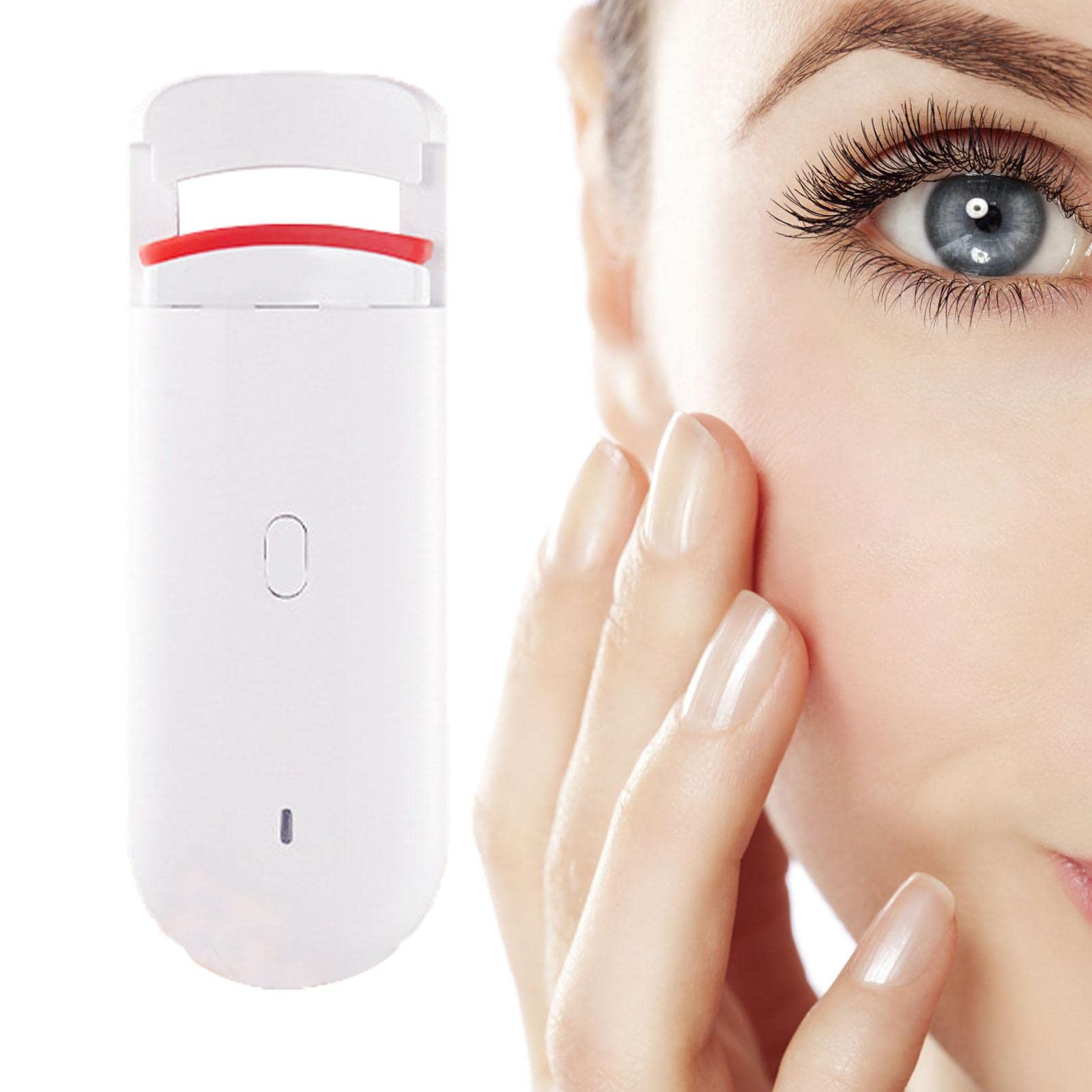 Rechargeable Heated Eyelash Curler with Fast Pre-Heat - Portable Mini Lash Curler for Natural & Long-Lasting Curls - Perfect for Travel, Home Use, and Professional Makeup Application