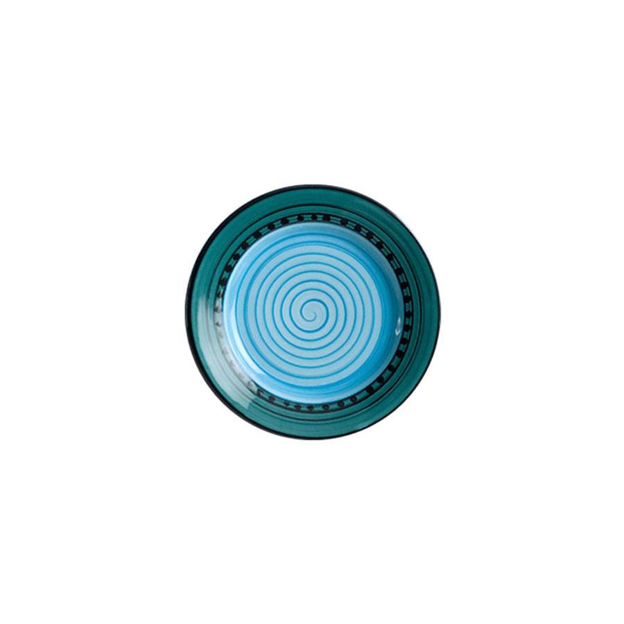 Blue & Green Carousel Pattern Plate – Elegant Dinnerware for Parties, Weddings & Home Decor | Perfect for Serving Appetizers, Desserts & More