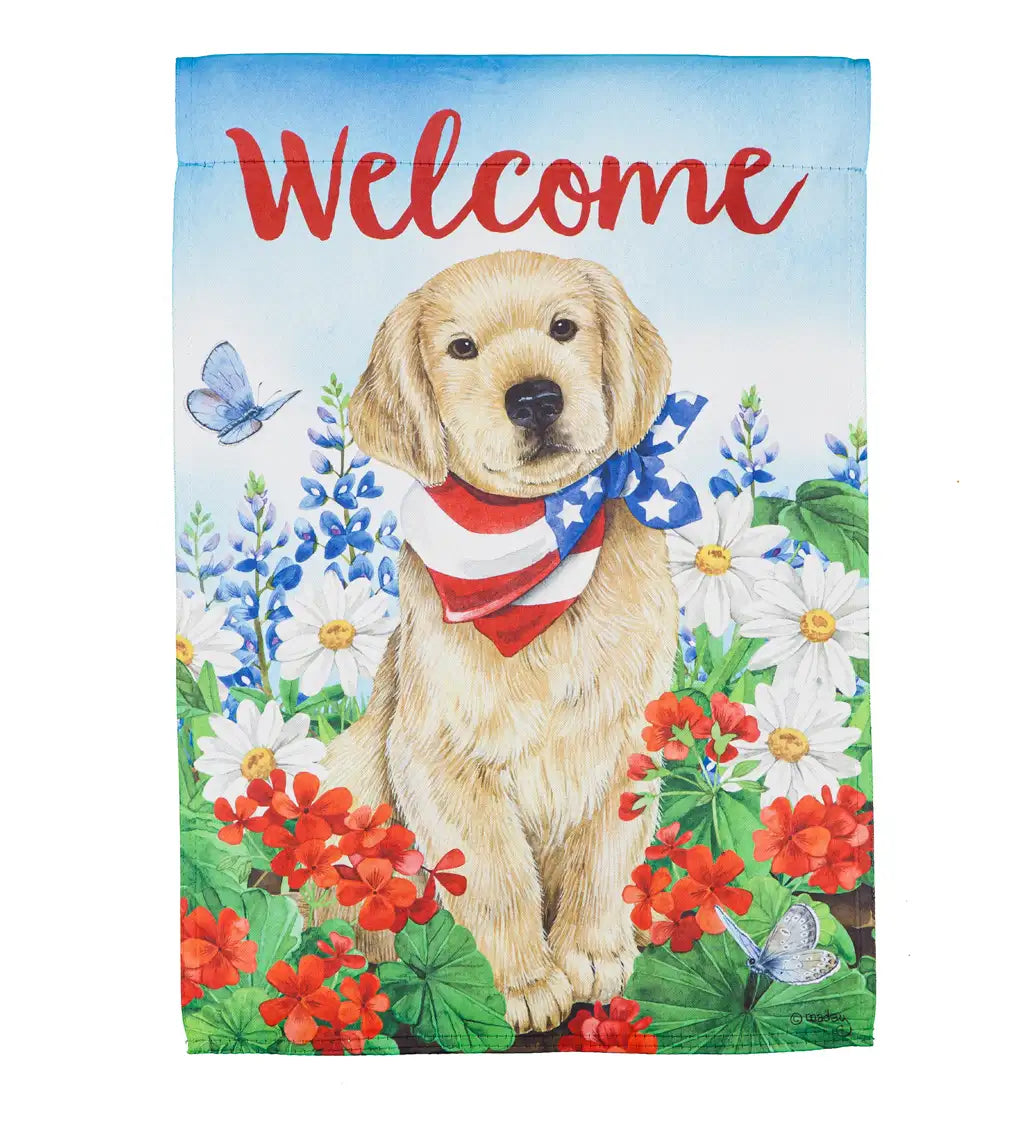 American Flag Dog Bandana - Patriotic Suede Pet Bandana for Dogs, Perfect for 4th of July, Memorial Day & Outdoor Events