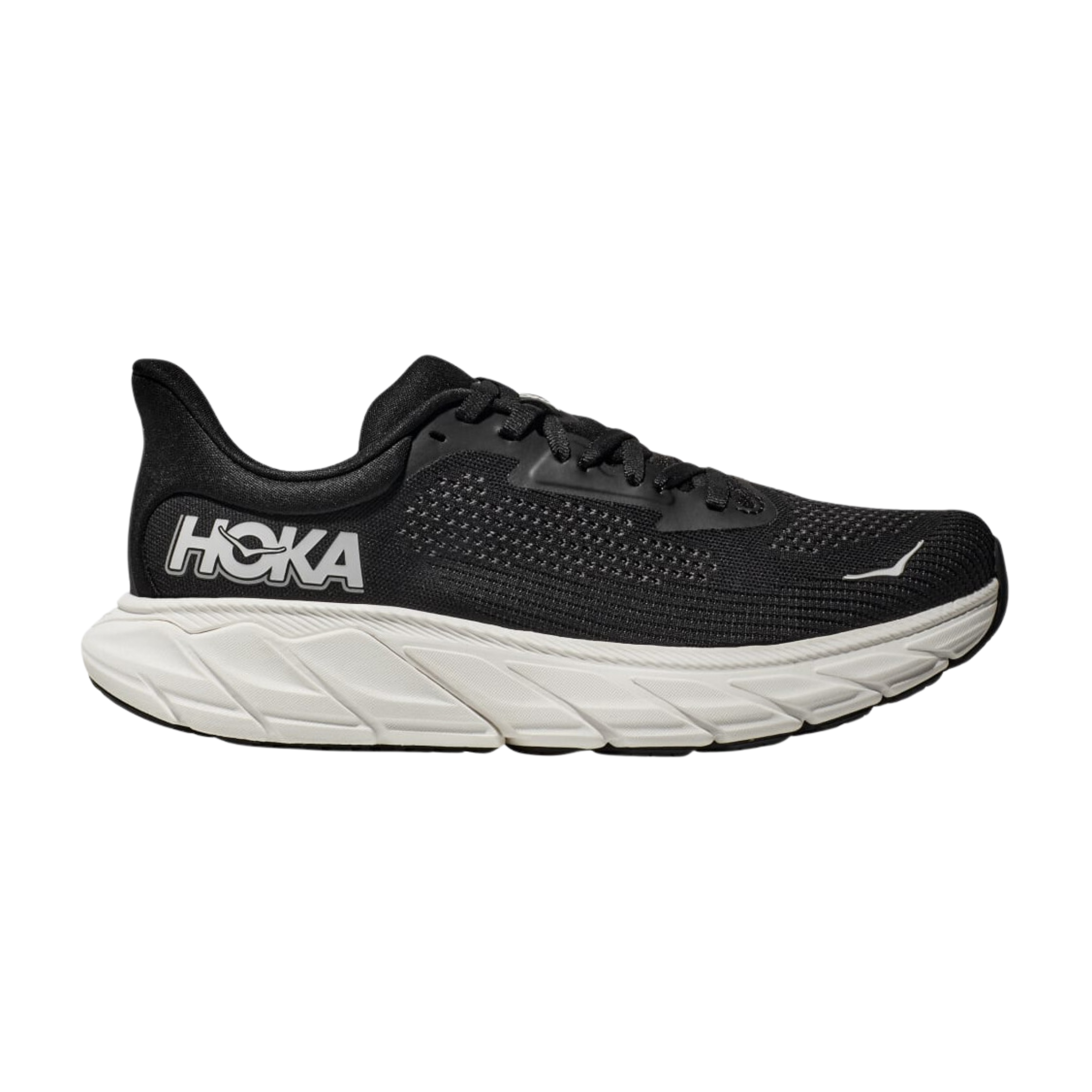 HOKA Women's Arahi 7 Running Shoes - Black/White (B Width) - Lightweight Stability Sneakers for Road Running, Jogging & Daily Workouts