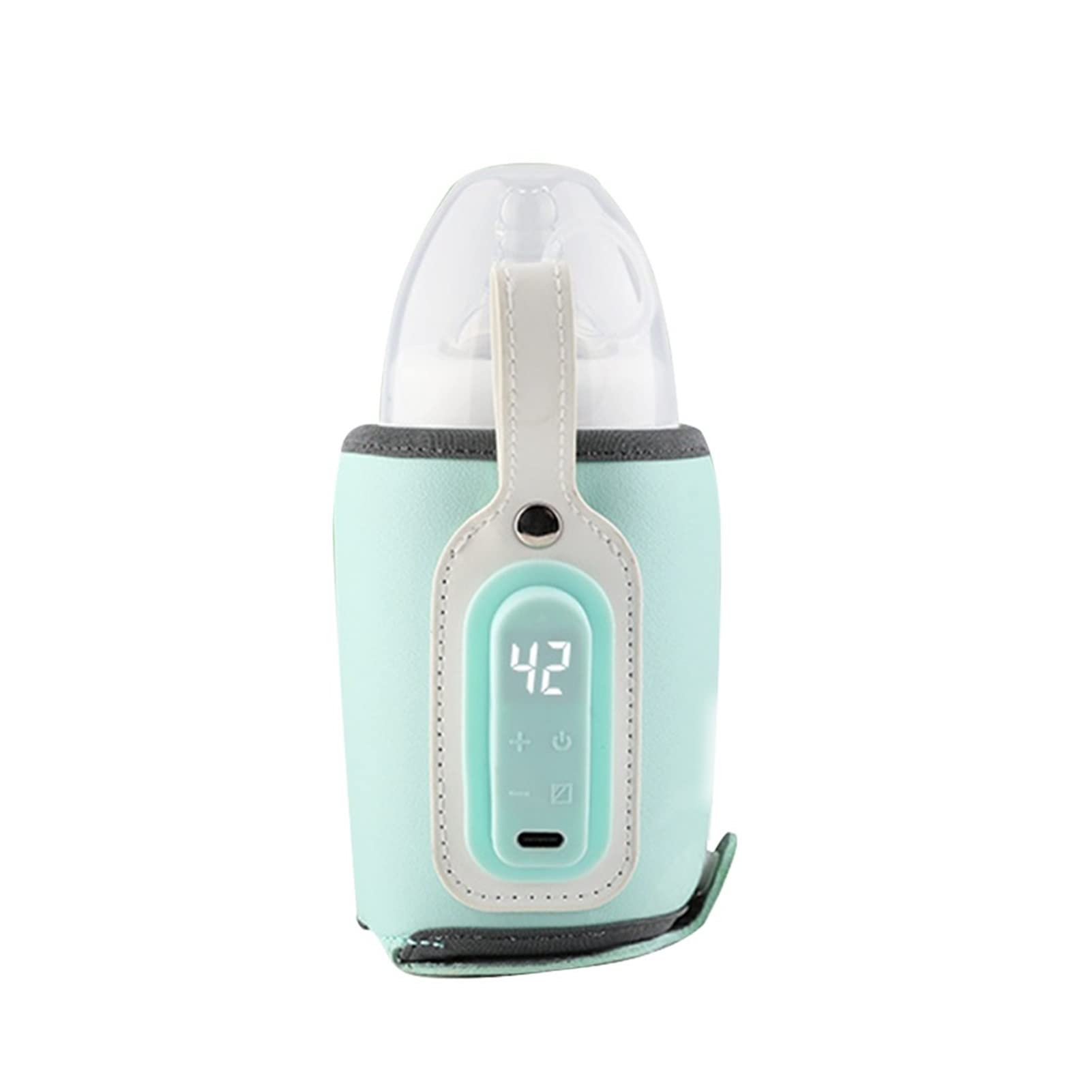 HUACHEN-LS Portable USB Bottle Warmer for Baby Milk & Water - Travel, Stroller & Nursing Use - Insulated Heating Bag with Low Current Safety (Blue, USB Powered) - Perfect for On-the-Go Parents, Road Trips & Daycare