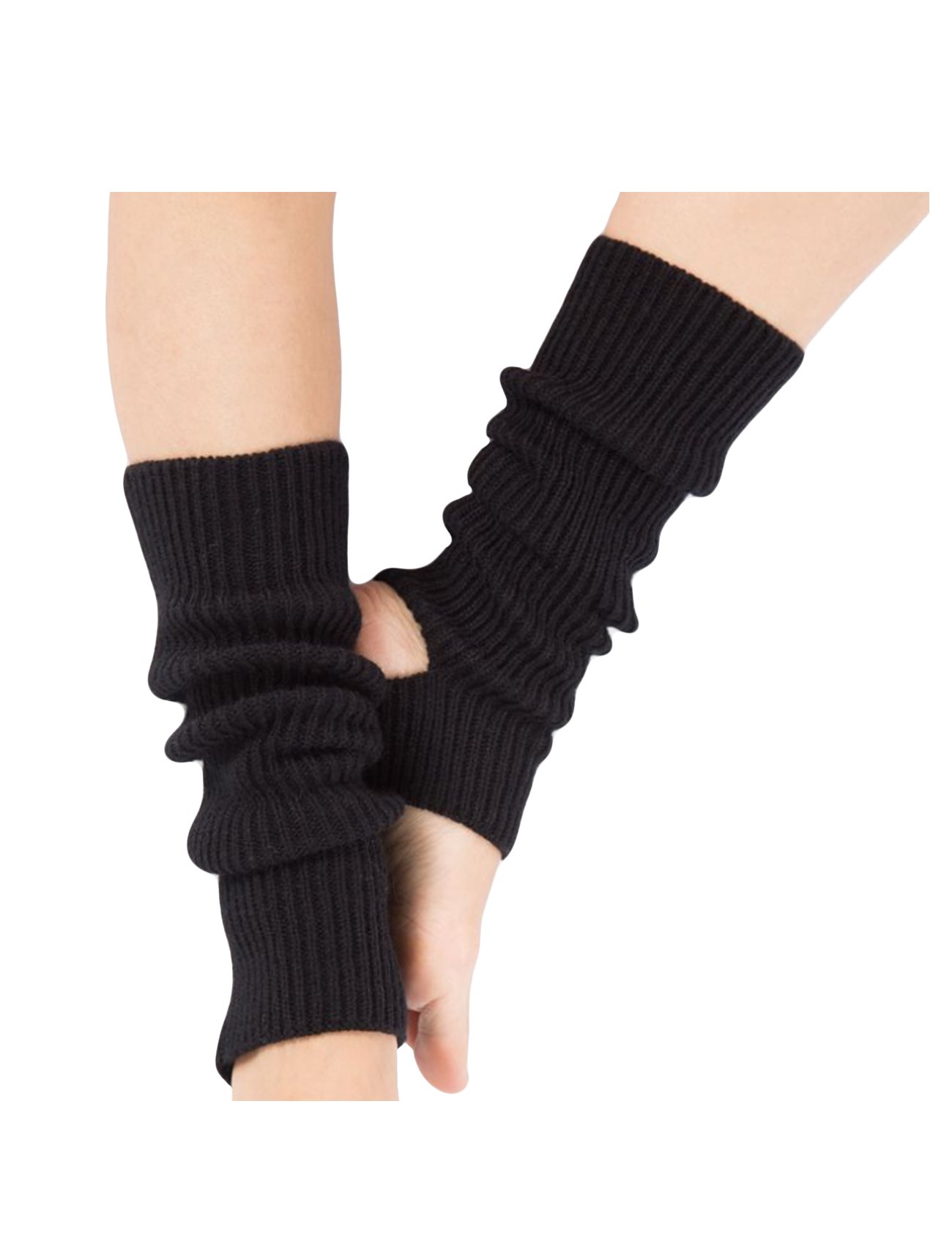 Yoga Socks for Women - Non-Slip Toeless Workout Socks with Grip for Pilates, Barre & Dance | Breathable Leg Warmers for Gym, Yoga Studio & Home Fitness