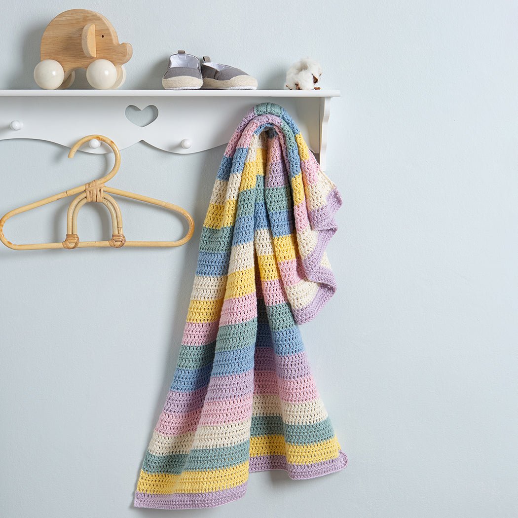 Soft Crochet Baby Blanket Kit - DIY Knitting Set for Newborns & Toddlers - Perfect for Nursery, Gifts & Photo Props