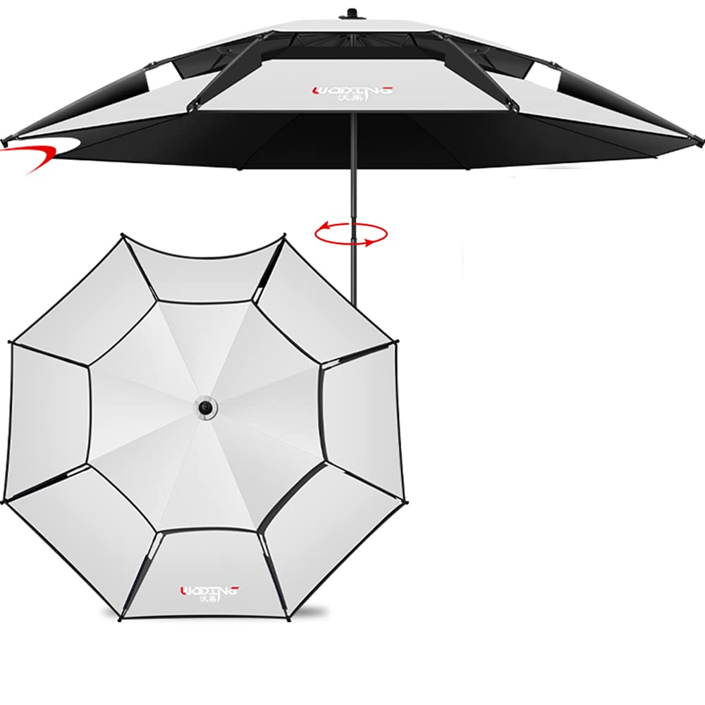 GDHY Portable Beach Fishing Umbrella - UV Protection & Waterproof Sun Shade with Tilt Aluminum Pole - Windproof Outdoor Patio Umbrella for Fishing, Camping, Picnics & Beach Days