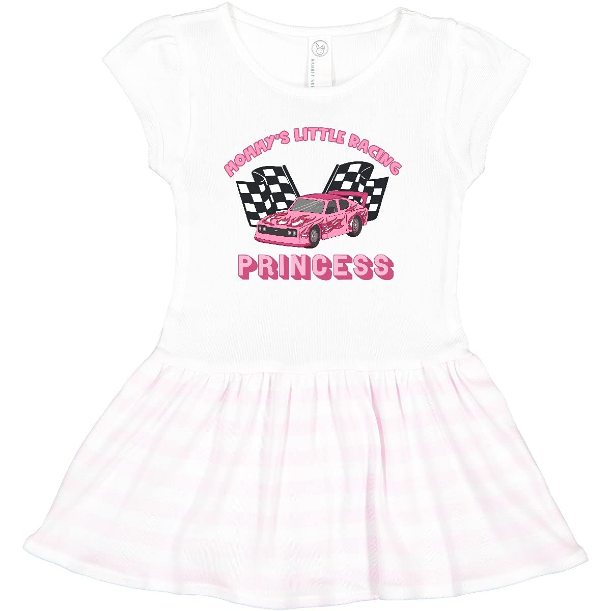 Inktastic Mommy's Racing Princess Pink Race Car Toddler Dress - Adorable Toddler Girl Outfit for Birthday, Party & Playtime