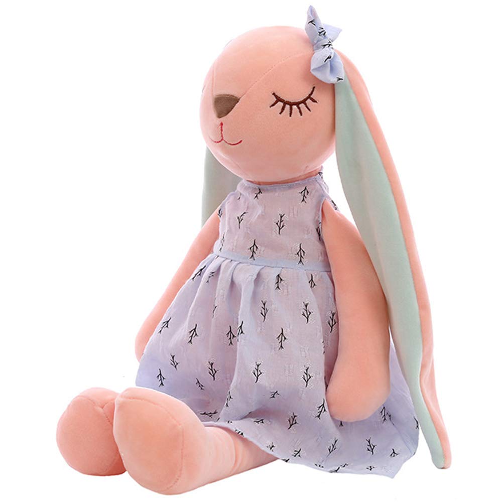 Moanyt Soft Plush Bunny Stuffed Animal Toy - Long Ears Rabbit Doll for Kids & Babies (13.7/17.7 inches) - Cute Sleep Companion, Nursery Decor, Birthday Gift for Boys & Girls