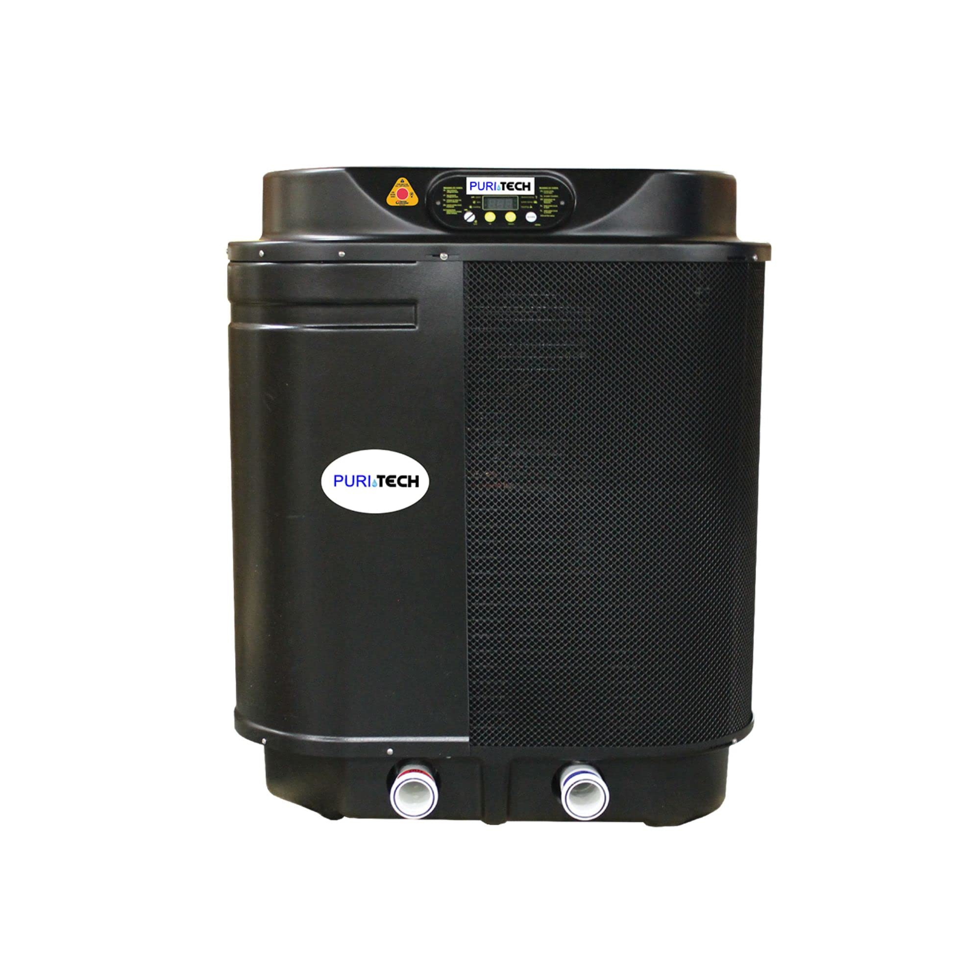 Puri Tech Quiet Heat 112,000 BTU Energy Efficient Pool Heat Pump with Savings Optimizer - Perfect for Inground & Above Ground Swimming Pools, Spas & Hot Tubs