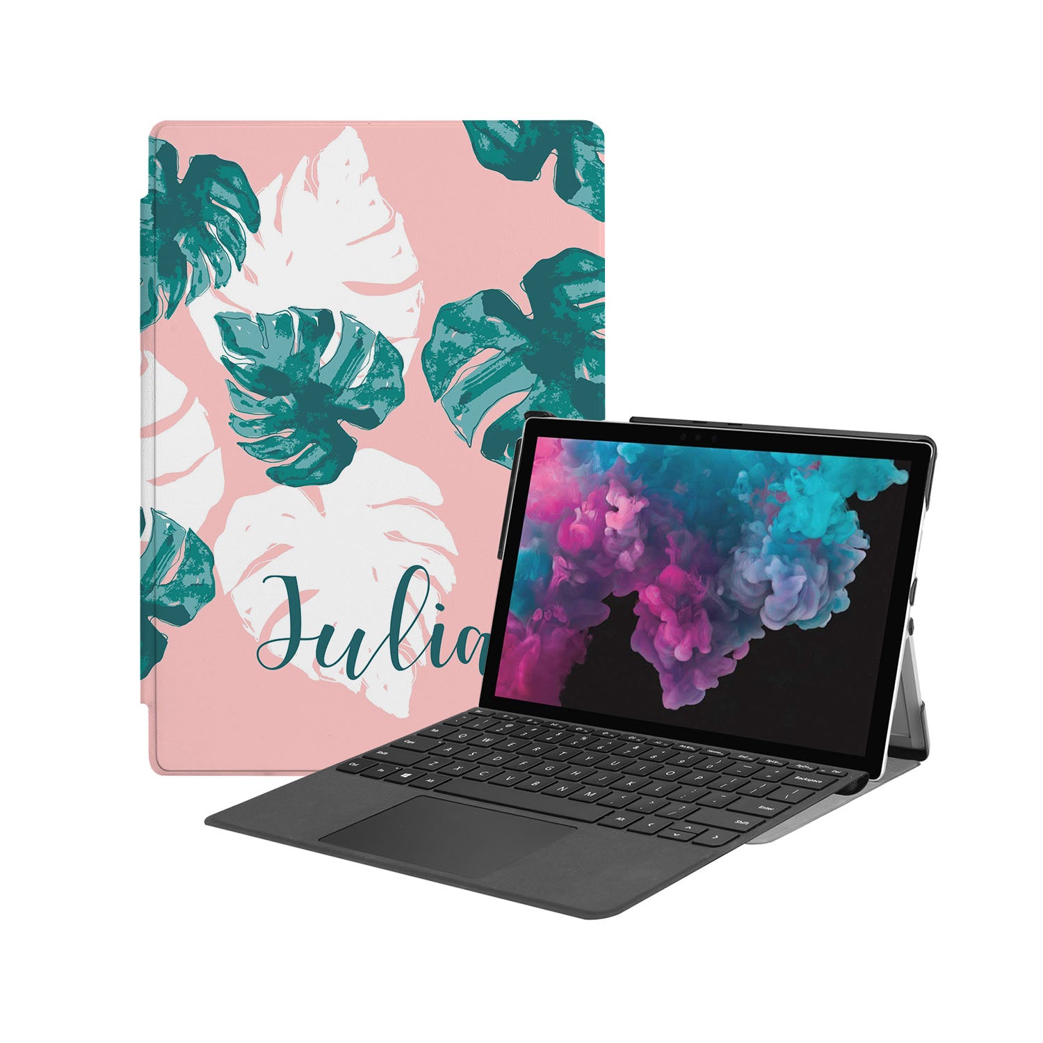 Microsoft Surface Case - Pink Floral Design Protective Cover for Surface Pro/Go/Laptop | Durable & Stylish for Work, School, and Travel