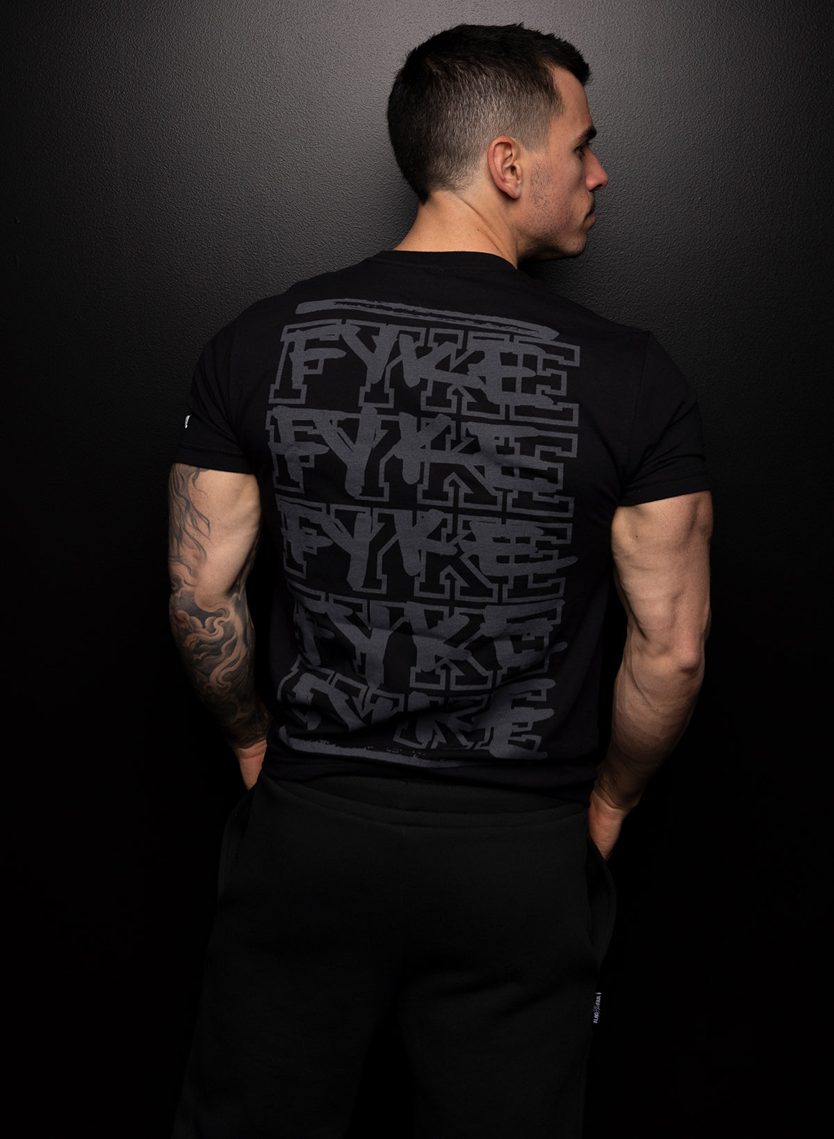 FYKE 2.0 Premium Cotton T-Shirt for Men - Soft Breathable Tee in Black | Perfect for Casual Wear, Gym & Everyday Outfits