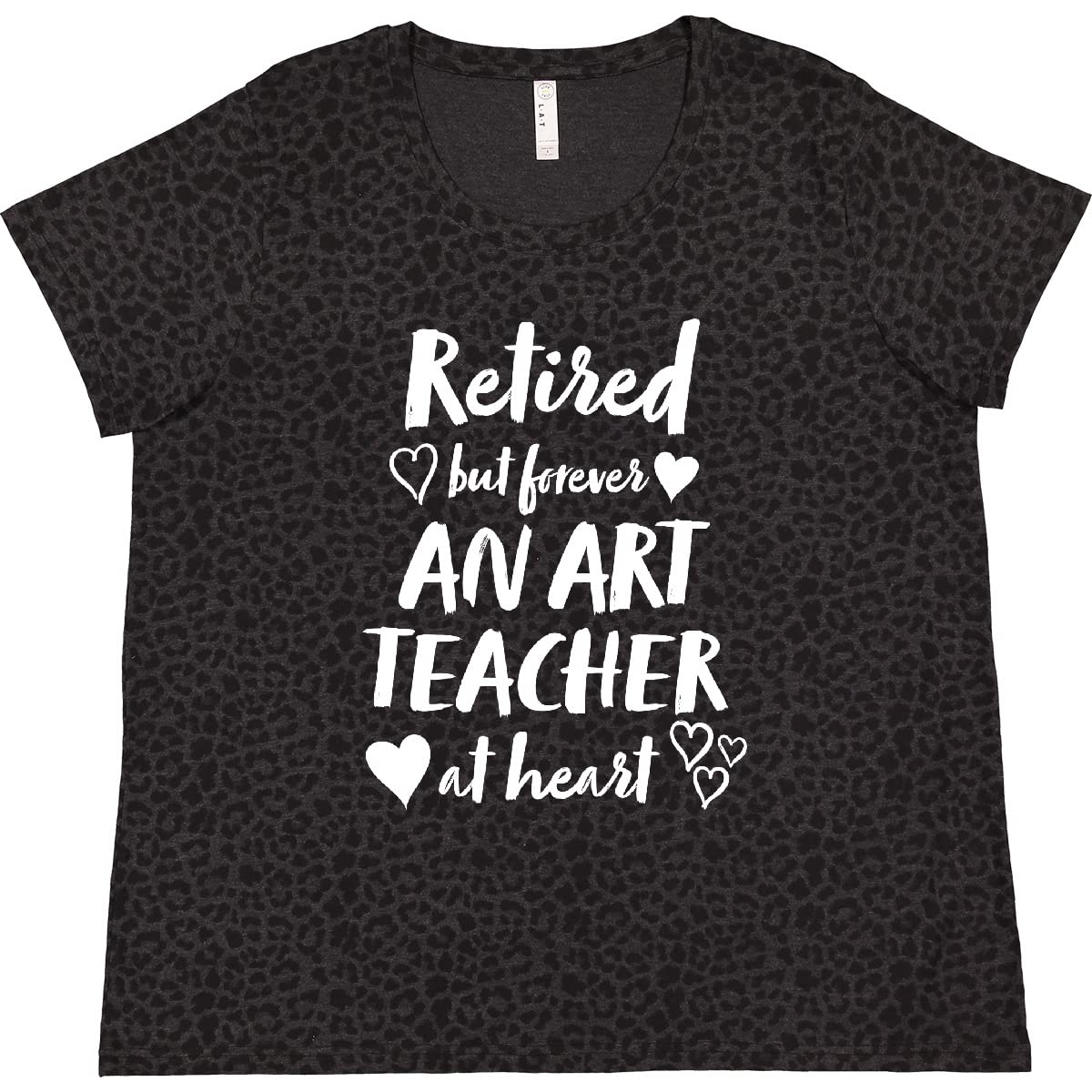 Inktastic Retired But Forever an Art Teacher at Heart Women's Plus Size T-Shirt - Comfortable Graphic Tee for Teachers, Educators & Art Lovers - Perfect for Casual Wear, Gifts & School Events