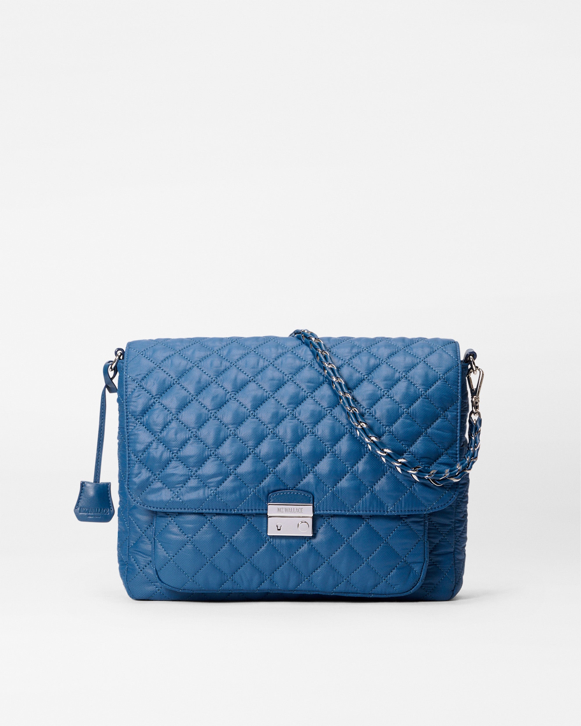French Blue Large Crosby Lock Crossbody Bag - Stylish & Secure Handbag for Women | Perfect for Work, Travel & Everyday Use