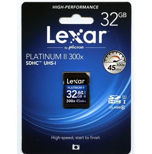 Lexar High Performance 800x SDHC/SDXC UHS-I Memory Card (32GB/64GB/128GB) - Fast Transfer Speeds for DSLR Cameras, 4K Video & Action Cameras - Blue Series