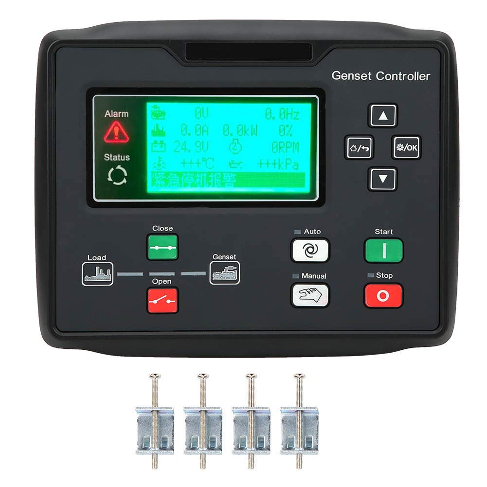 HGM6110UN Generator Controller - 3-Phase Inverter Integrated Control Module with LCD Display for 50/60Hz - Perfect for Backup Power Systems, Industrial Generators, and Emergency Power Supply