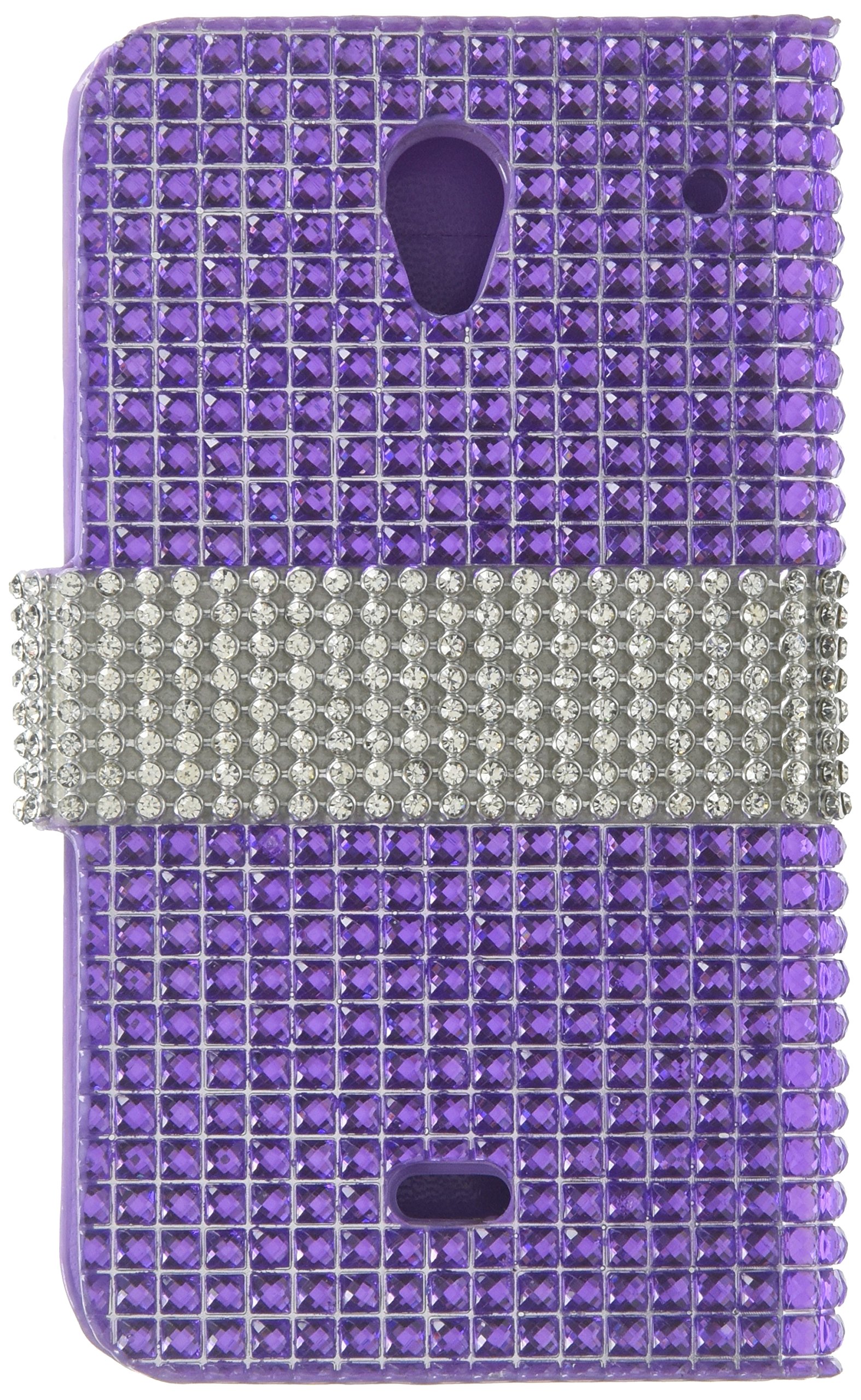 Sharp Aquos Crystal Leather Pouch Case - Purple for Eagle Cell Phones | Protective Cover for Daily Use