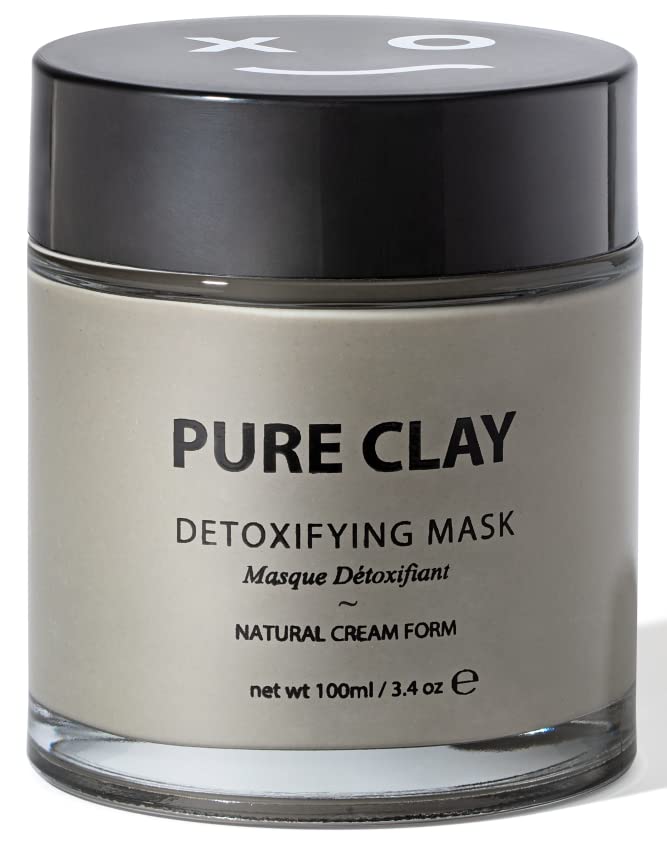 Shy XO Shine Pure Clay Facial Mask - Detoxifying & Oil-Absorbing Acne Treatment, Pore Cleanser for Clear Skin (3.4 Oz) | Perfect for Deep Cleansing & Blackhead Removal at Home Spa Days