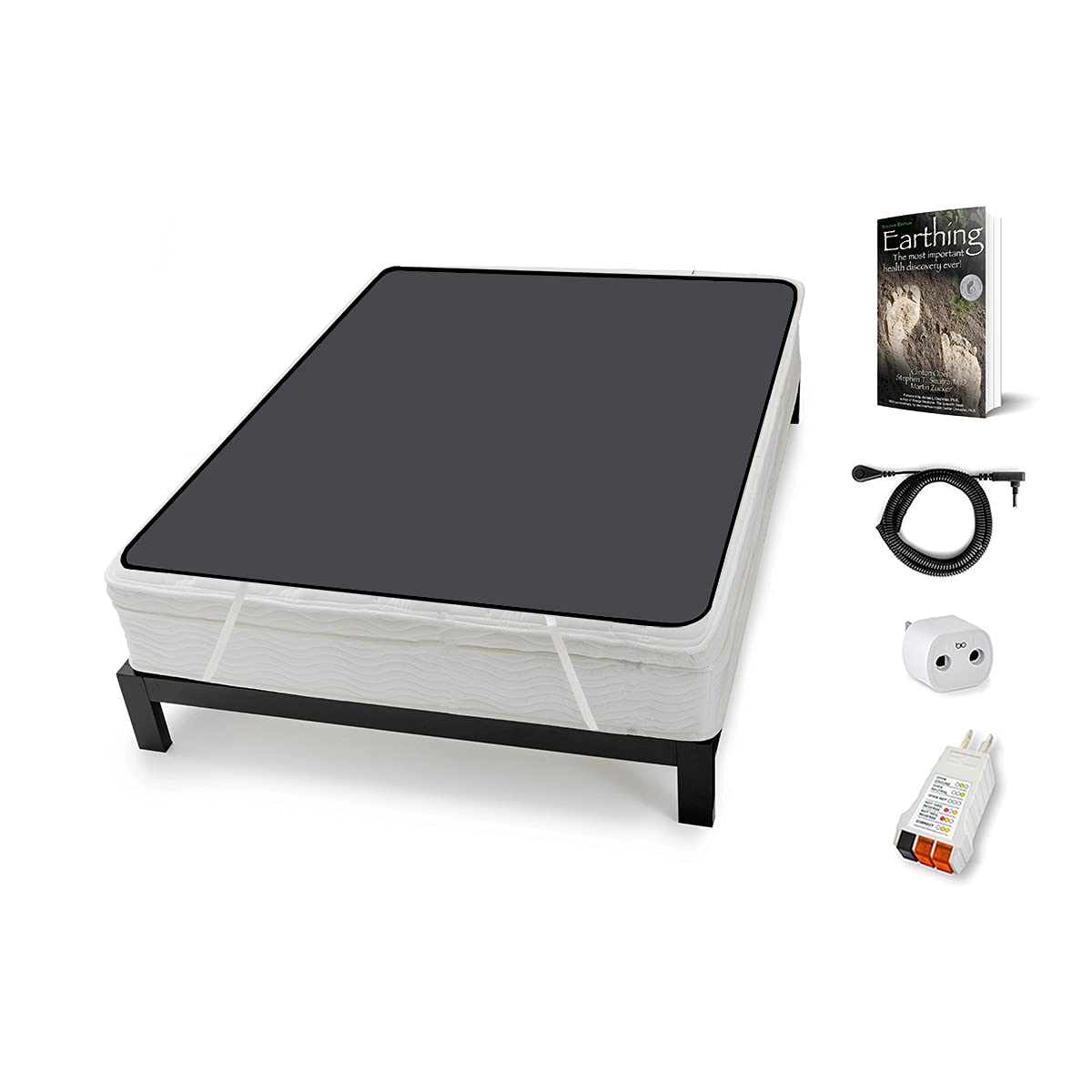 Earthing Grounding Mattress Cover Queen Size - Clint Ober's Grounding Sheets for Better Sleep & Wellness | Cal King, Split King, King, Full, Twin, Twin XL | Ideal for Home, Travel & Holistic Health Enthusiasts