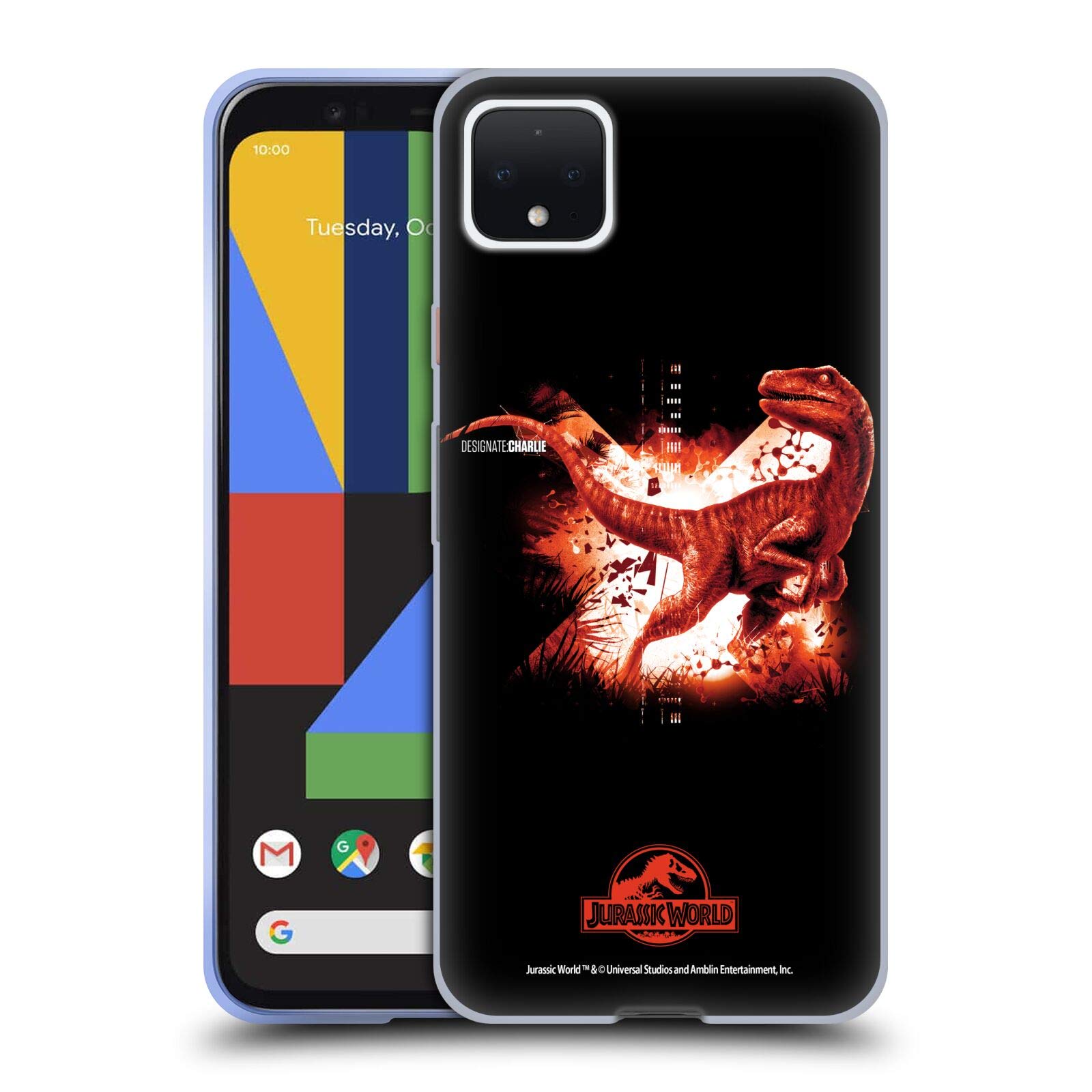 Jurassic World Velociraptor Gel Case for Google Pixel 4 XL - Durable Phone Protection