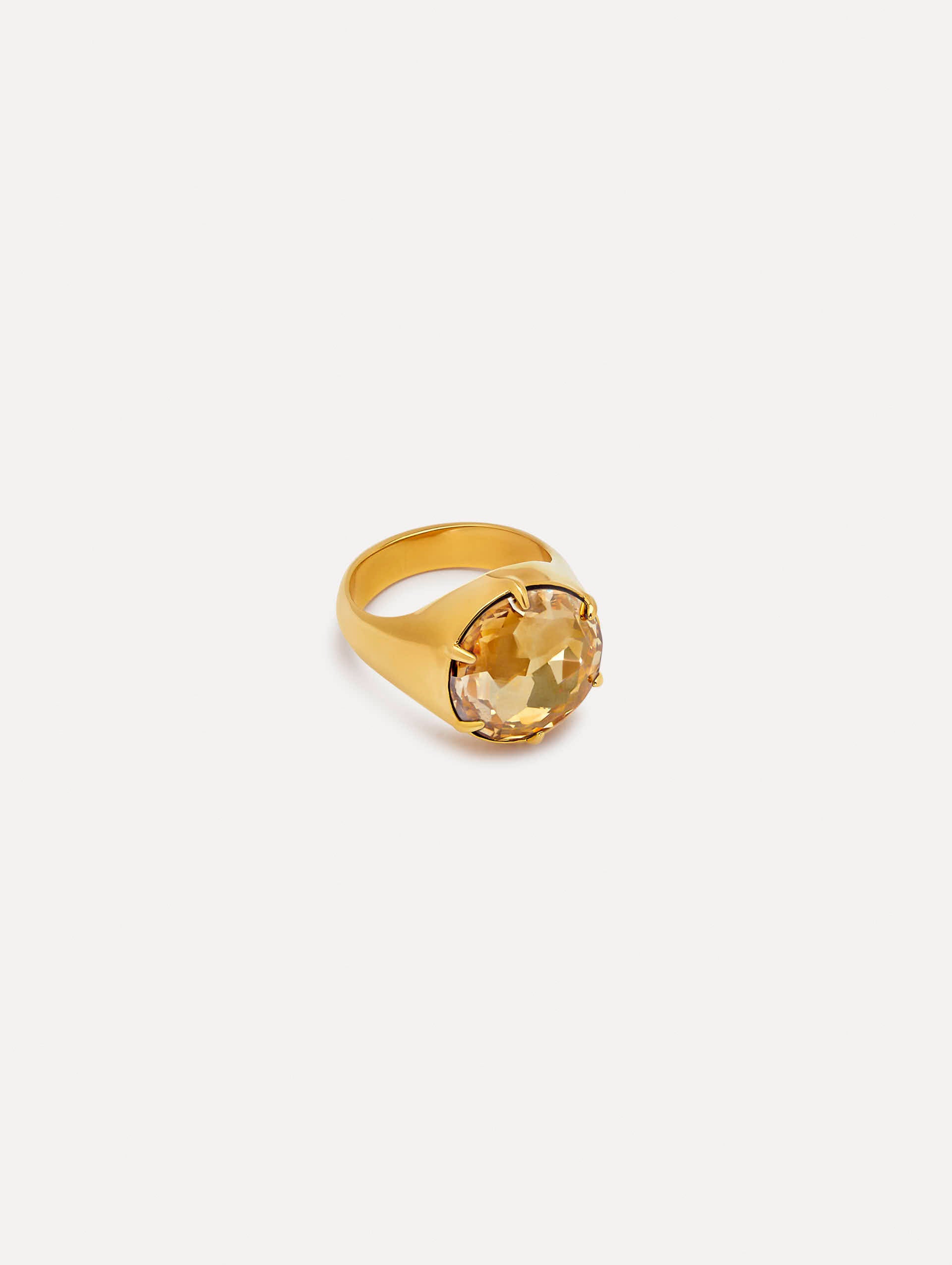 Vintage Crystal Signet Ring for Women & Men - Elegant Engraved Jewelry Gift for Weddings, Anniversaries & Special Occasions