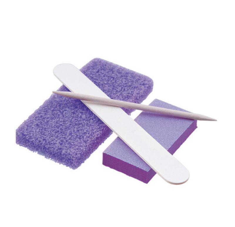 Premium Purple Disposable Pedicure Kit - 20-Piece Nail Care Set with Nail Clippers, Files & Cuticle Pusher - Perfect for Home Spa, Salons & Travel Hygiene