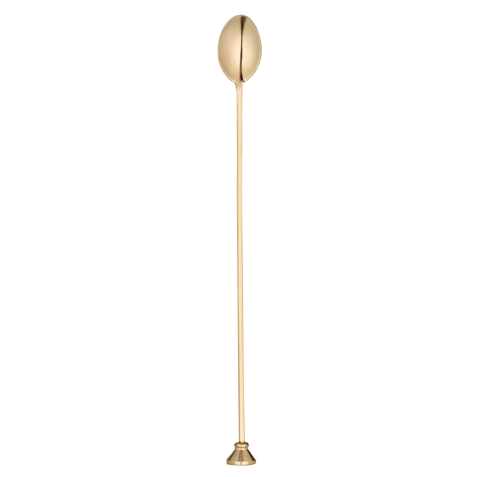 Premium Gold Plated Stainless Steel Bar Spoon & Muddler Set - 12
