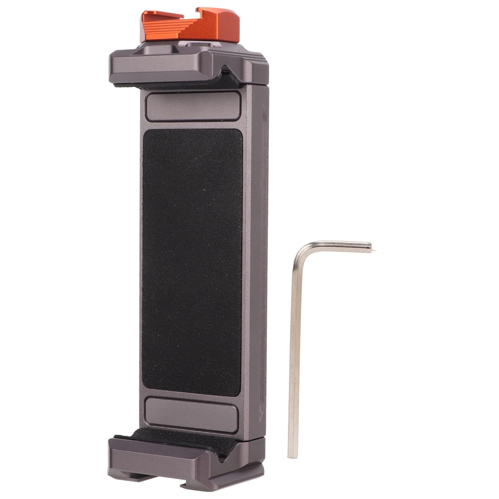 Adjustable Aluminum Tablet Phone Holder Clip - Anodized Tripod Mount for iPad, Smartphones - Perfect for Video Calls, Streaming & Hands-Free Use