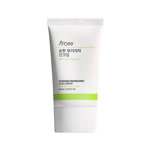 ATO99 Sunhan Inorganic Sunscreen SPF50+ PA+++ 50ml - Mineral Sun Cream for Face & Body, Water-Resistant, Non-Greasy Formula - Perfect for Beach, Outdoor Sports & Daily Sun Protection