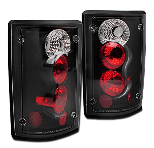 Black Tail Brake Lights Lamps for 1995-2006 Ford Econoline Van E-Series & 2000-2006 Excursion - Replacement LED Brake Lights for Enhanced Safety & Style - Perfect for Night Driving & Custom Car Upgrades