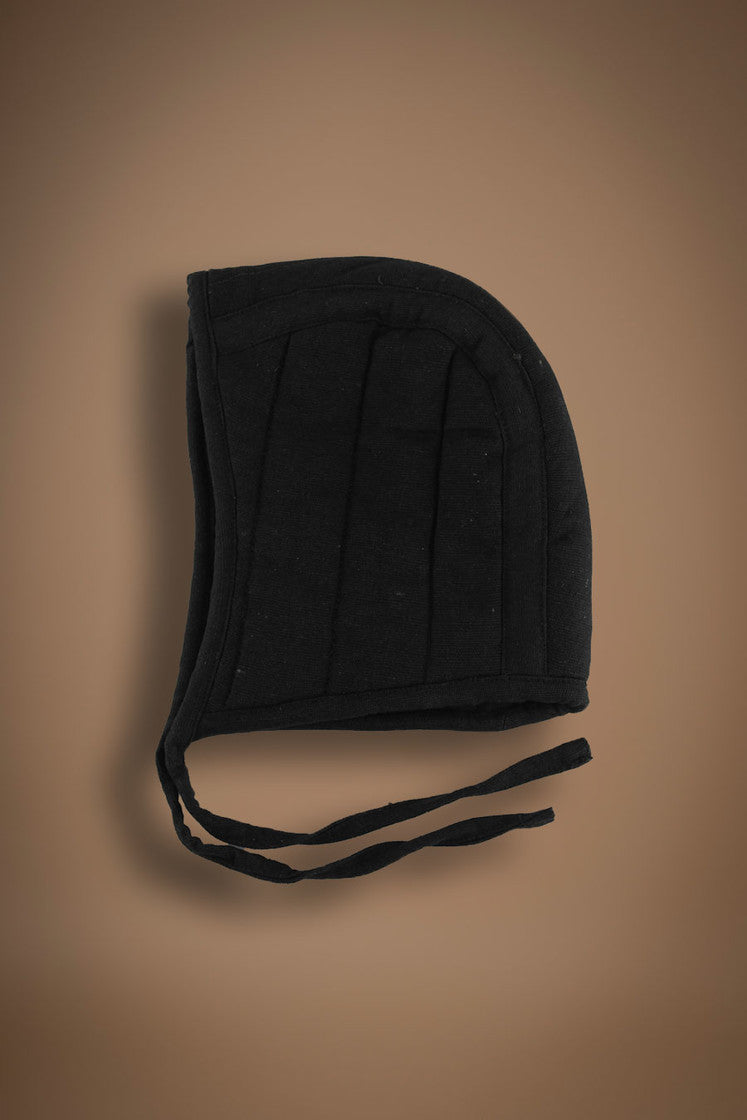 Thick Padded Black Coif - Medieval LARP Costume Accessory for Renaissance Fairs & Cosplay