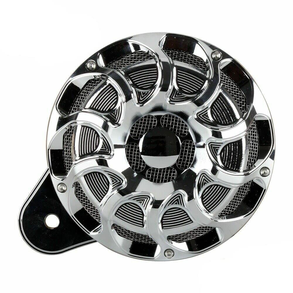 **120 dB SONICSHIELD Horn for Harley Davidson - Eagle Lights ELH-C Chrome Side Mount Motorcycle Horn - Loud Safety Alert for Cruisers & Touring Bikes**