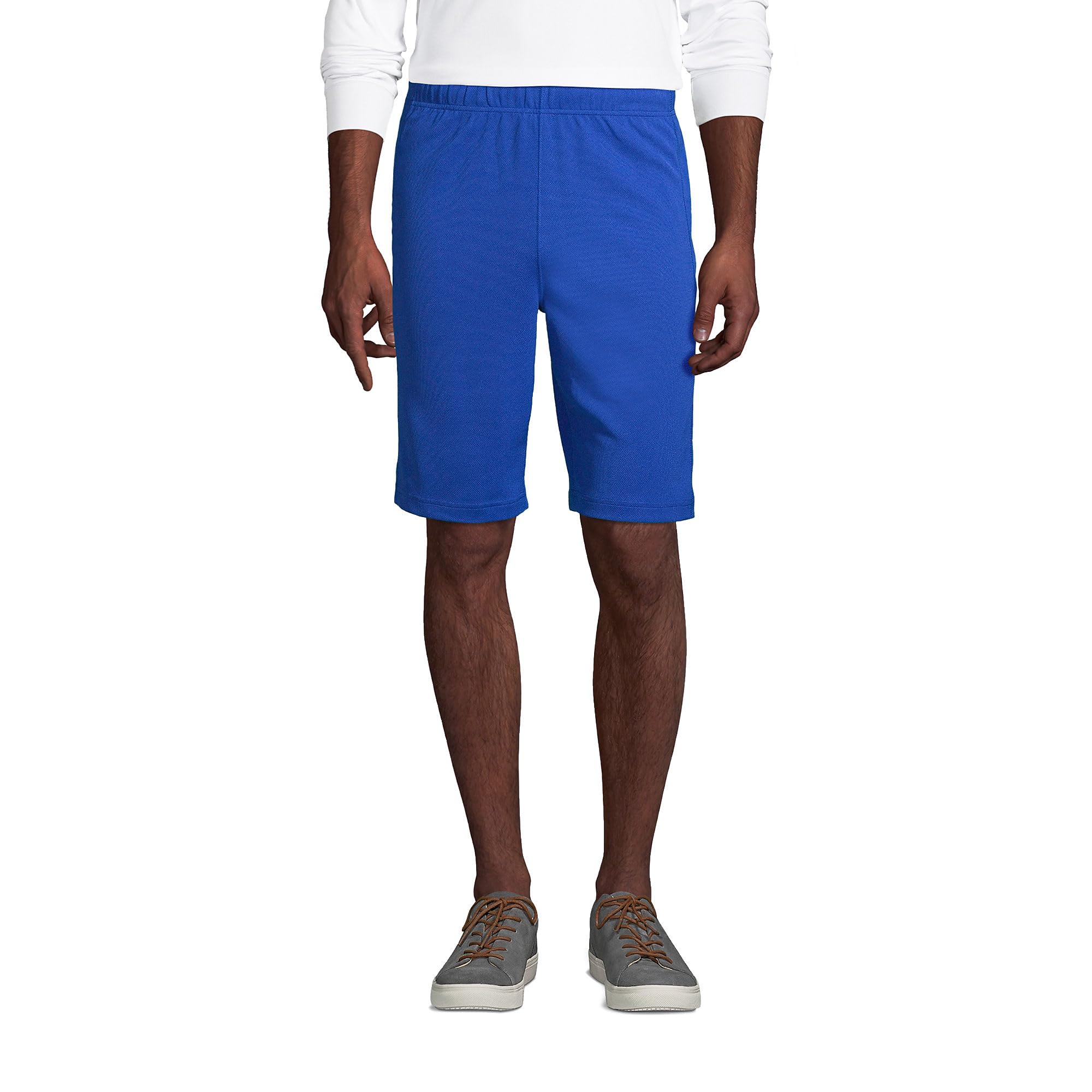Lands' End Men's Mesh Gym Shorts - Breathable School Uniform Shorts for PE, Sports & Casual Wear