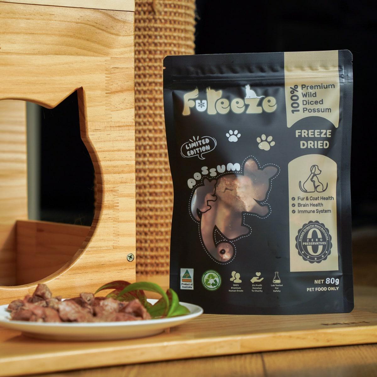 Premium Freeze Dried Free-Range Possum Meat - 100% Natural, High-Protein Pet Treat for Dogs & Cats - Perfect for Training, Rewards & Outdoor Adventures