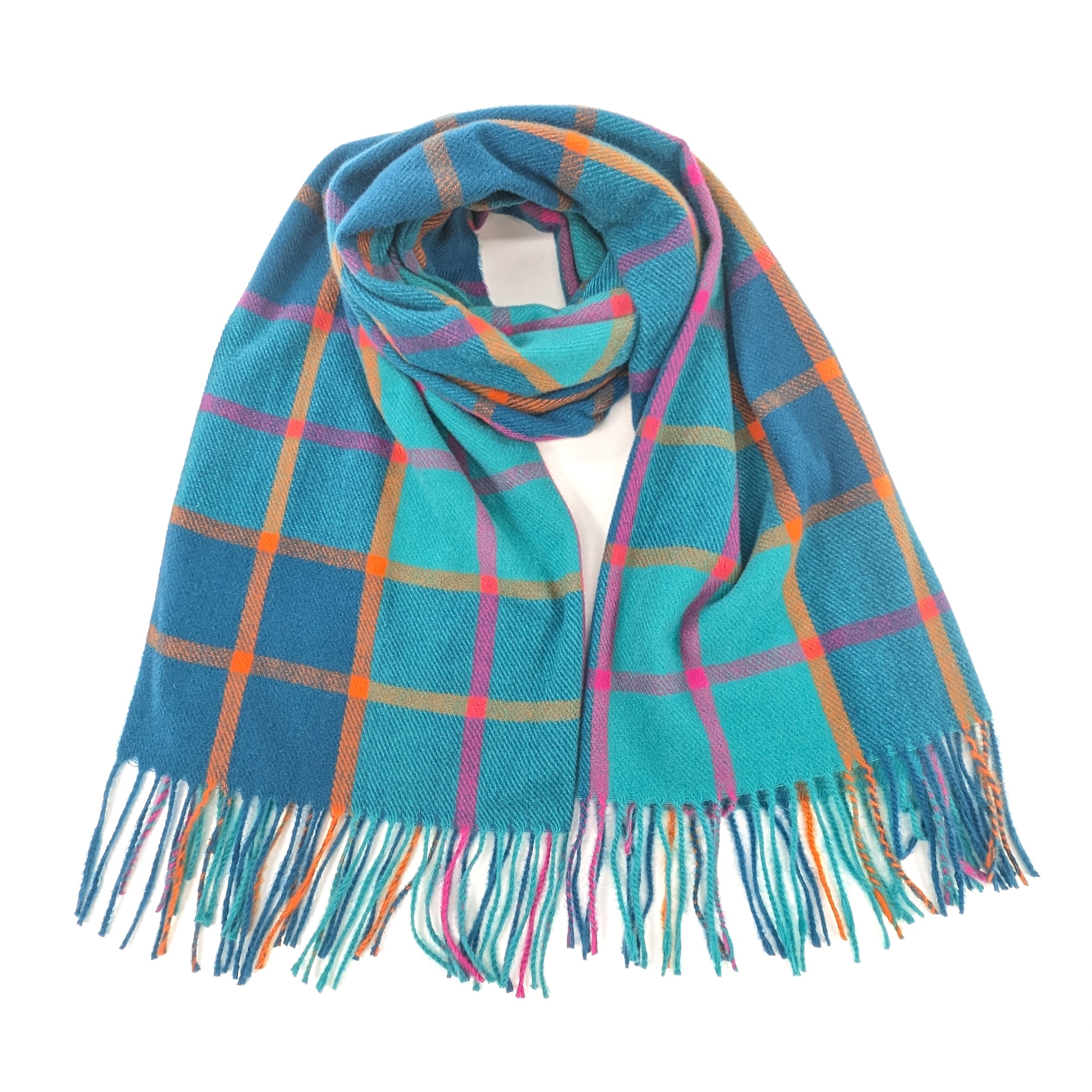 Vibrant Teal Unisex Square Scarf (70x180cm) - Soft Lightweight Fashion Accessory for Men & Women - Perfect for Winter, Fall, and Gift Giving