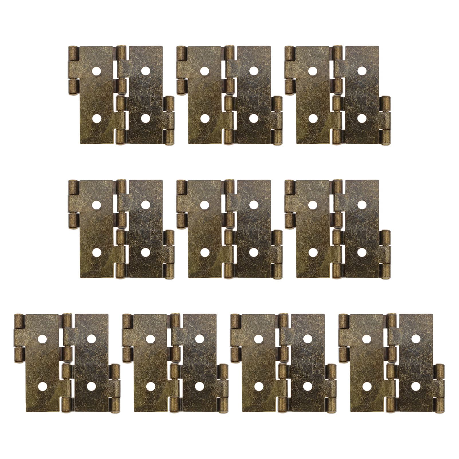 Housoutil 10-Pack Hidden Cabinet Hinges - Double Acting Folding Screen & Gate Hinges - Self-Closing Furniture Hinges for Kitchen Cabinets, Wardrobes & Room Dividers (Durable & Smooth Operation)