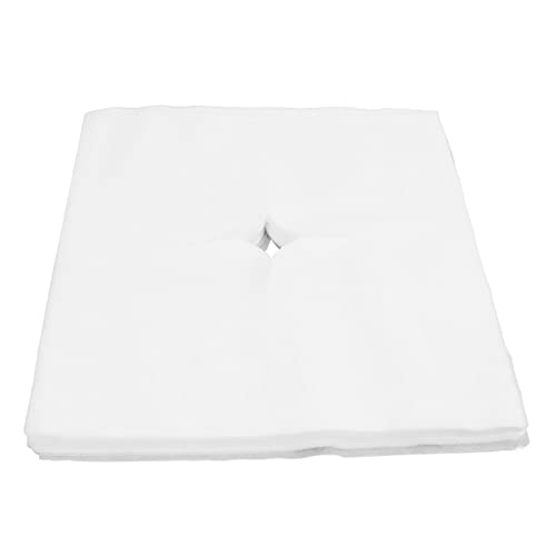 100Pcs Disposable Headrest Paper Covers - 39x39cm Sanitary Face Towels for Massage Tables, Salon Chairs & Spa Beds - Hygienic Beauty Salon Accessories for Facial, Waxing & Skincare Treatments