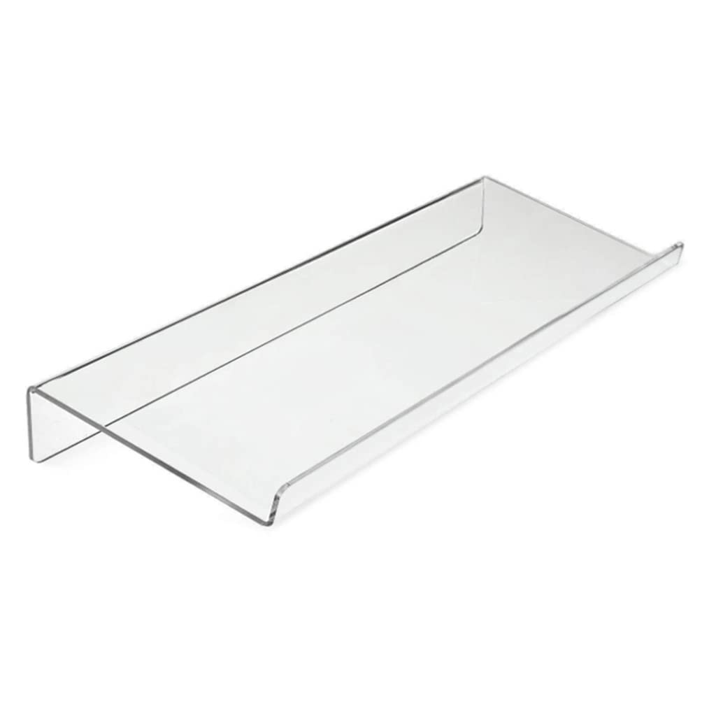 Ergonomic Adjustable Tilting Computer Keyboard Stand - Clear Acrylic Plexiglass Riser for Comfortable Typing | Perfect for Office, Home & Gaming Setup (Black/White)