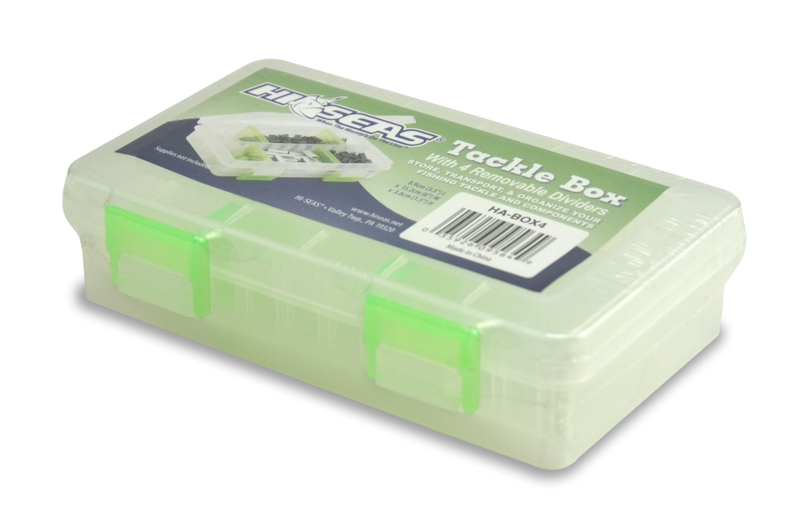 Hi-Seas Plastic Tackle Box - Durable Fishing Gear Organizer for Saltwater & Freshwater - Perfect for Boat, Shore, and Kayak Fishing Trips