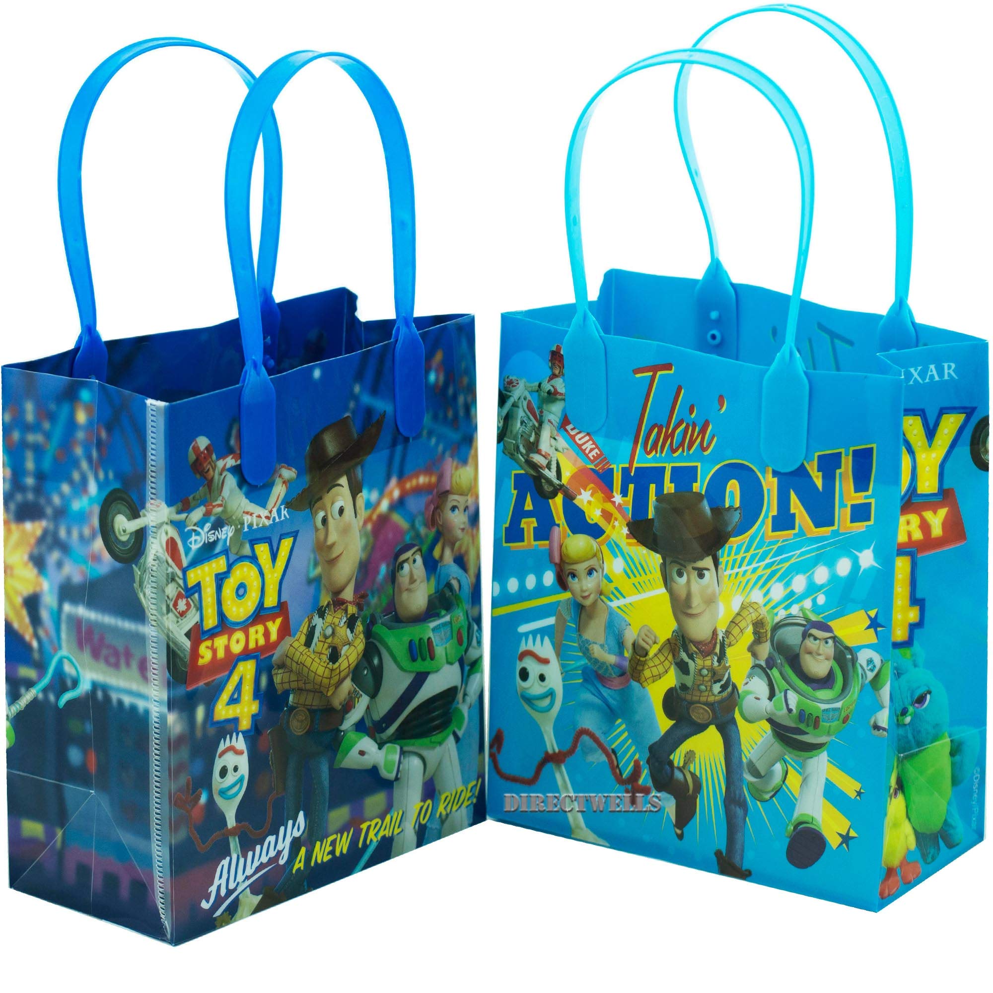 12 Pack Reusable Small Goodie Bags 6 Inch - Party Favors, Birthday Gifts, Classroom Rewards, Halloween Treats for Kids