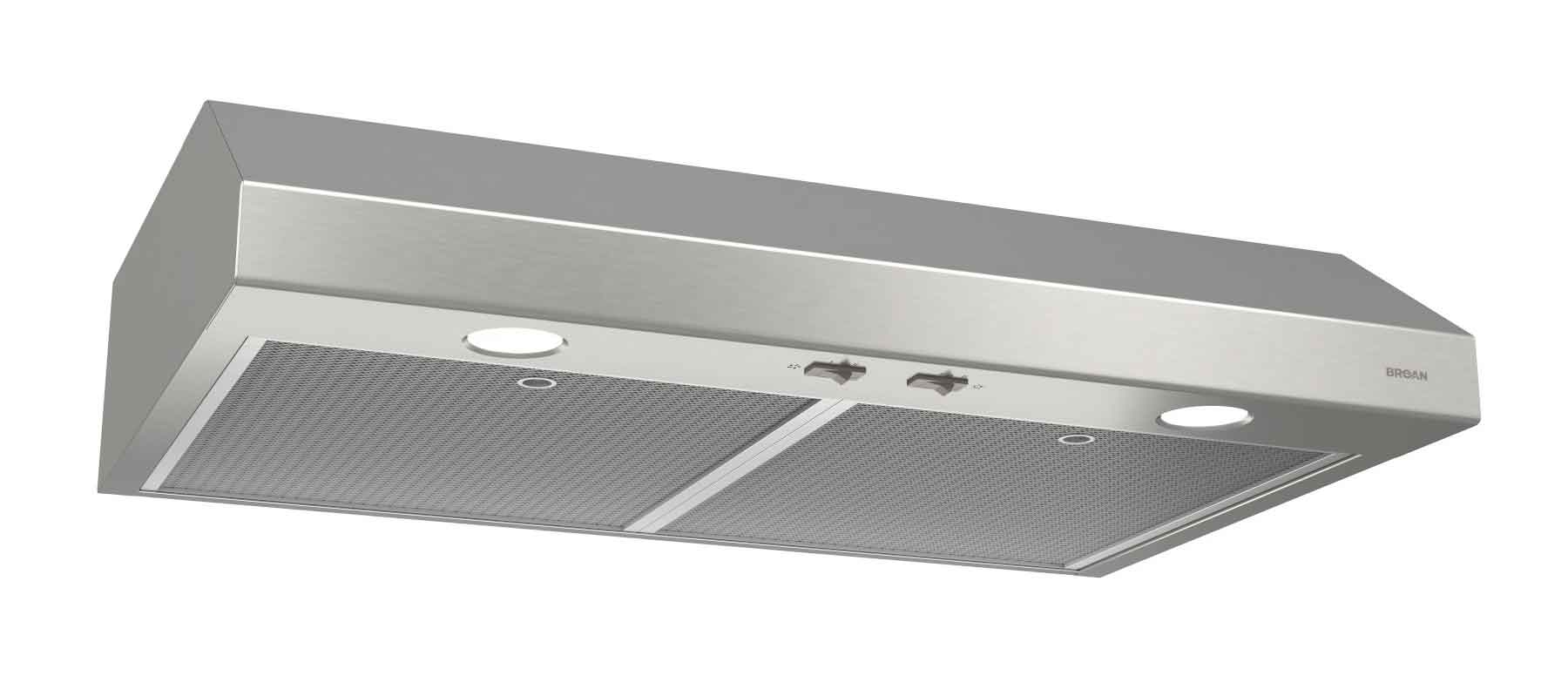 Broan BCS324SSC 24-Inch Stainless Steel Under Cabinet Range Hood - 300 CFM Powerful Ventilation for Kitchen, Cooking, and Smoke Removal