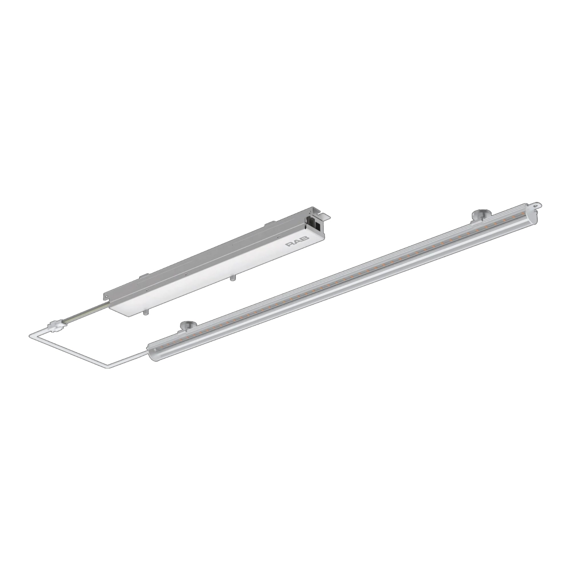 2ft LED Magnetic Retrofit Kit - 3000 Lumens, 20W, Selectable CCT (3000K-5000K), Clear Lens, 120-277V - Perfect for Under Cabinet Lighting, Closets, and Workspaces