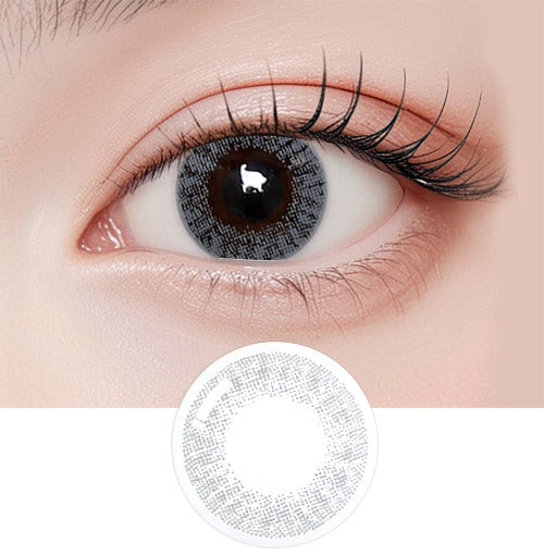 Premium Mojito Gray Circle Contact Lenses (2Pcs) - 6 Month Comfort Wear - Natural Eye Enlargement Effect for Cosplay, Halloween & Daily Fashion Enhancement