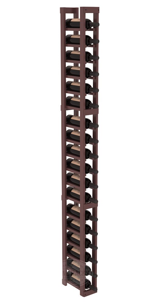 Premium Pine Wood 1 Column Wine Cellar Rack - Walnut Stain & Satin Finish | Space-Saving Wine Storage for Home, Restaurant, or Bar | Wine Racks America
