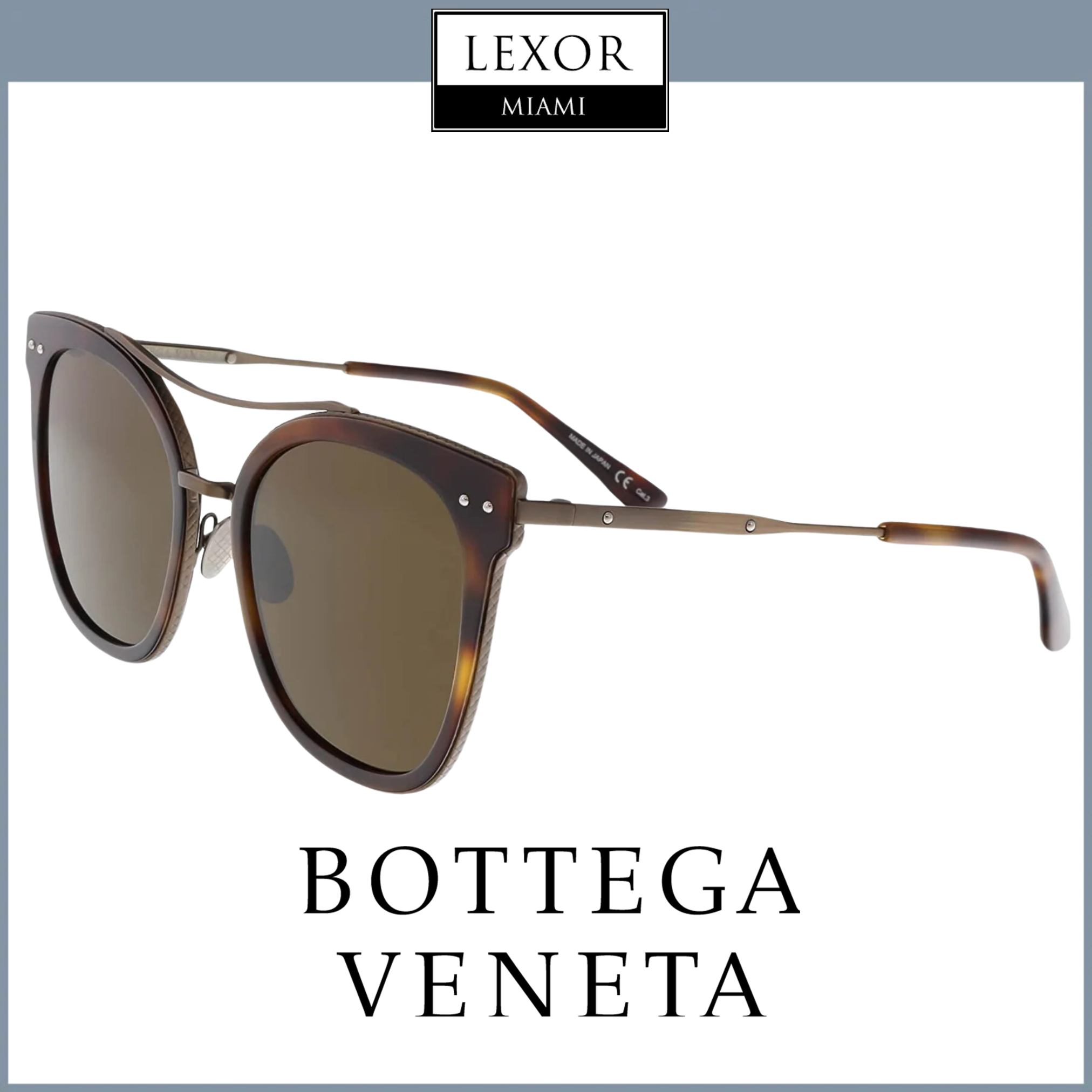 Bottega Veneta BV 0064S 002 Women's Designer Sunglasses - UV Protection, Polarized Lenses for Fashion & Outdoor Activities