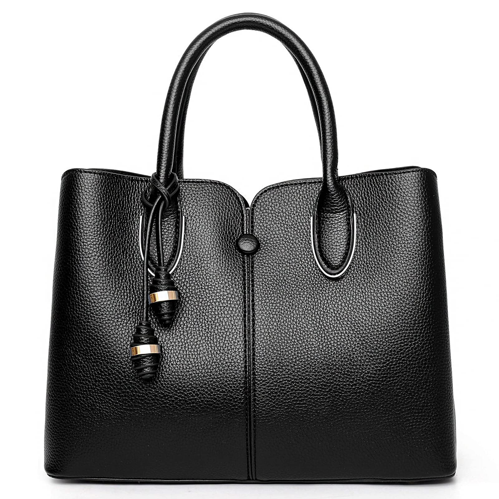 Stylish Women's Leather Satchel Purse - Structured Shoulder Bag with Top Handle for Work & Travel | Durable Synthetic Leather Tote for Office, Commute & Everyday Use
